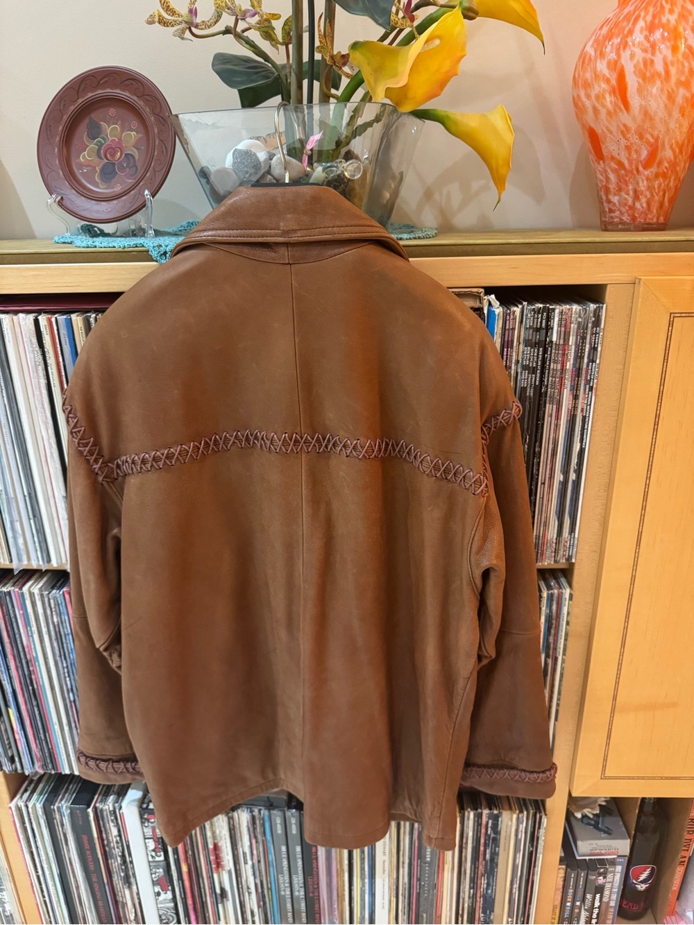 PRICE DROP: VTG, NW/OT,AUTHENTIC WINLET 1969, lined Cognac LAMBSKIN LEATHER JT,S - Picture 2 of 8